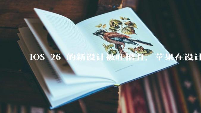 iOS 26 的新设计被吐槽丑，苹果在设计更新时考虑了哪些因素？你对这一设计都有哪些评价？