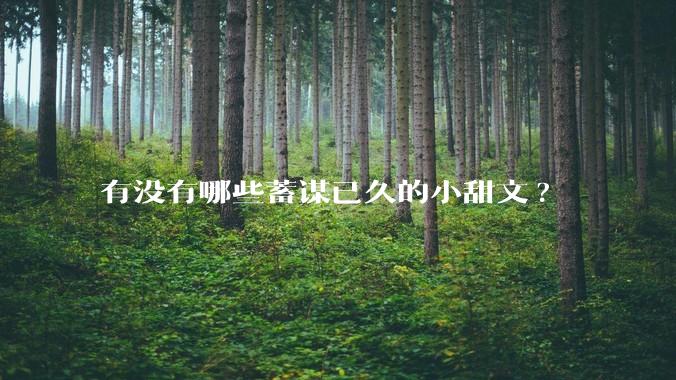 有没有哪些蓄谋已久的小甜文?